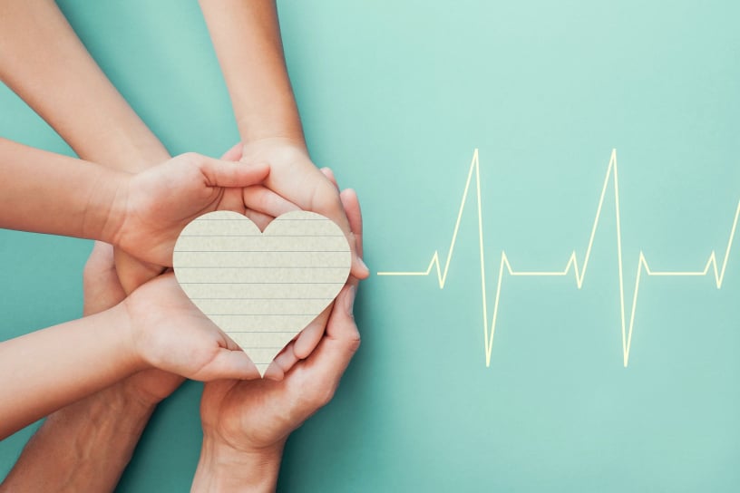 many hands and heart